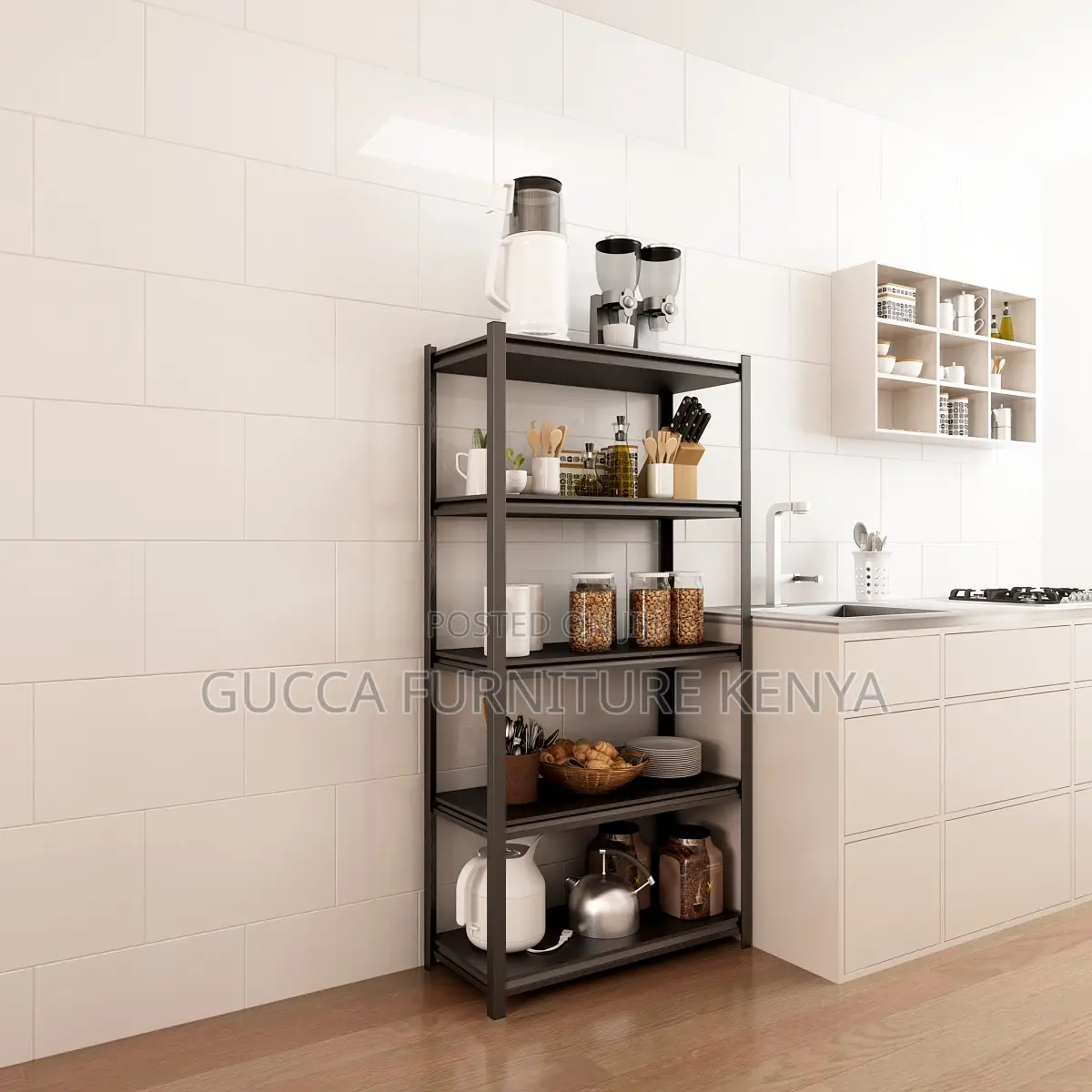 5-tier Metallic Adjustable Shelving Rack