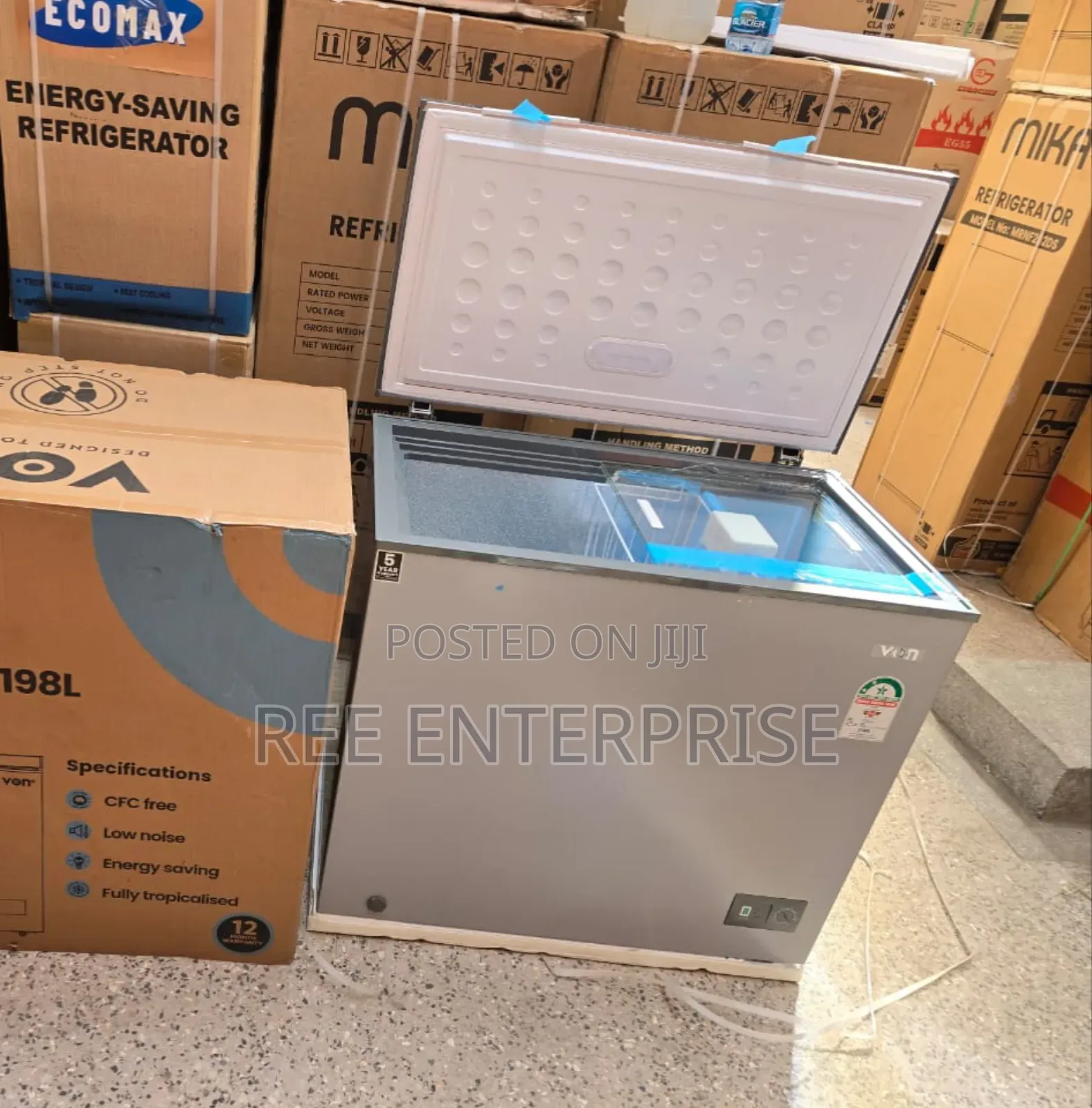 **Von Deep Freezer 198 Litres