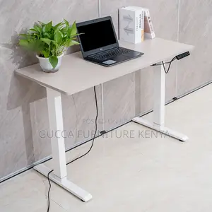 White Electric Height Adjustable Standing Desk