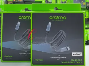 Oraimo Magcable 60w Magnetic* Tangle Free *Type-C to Type-C* Cable