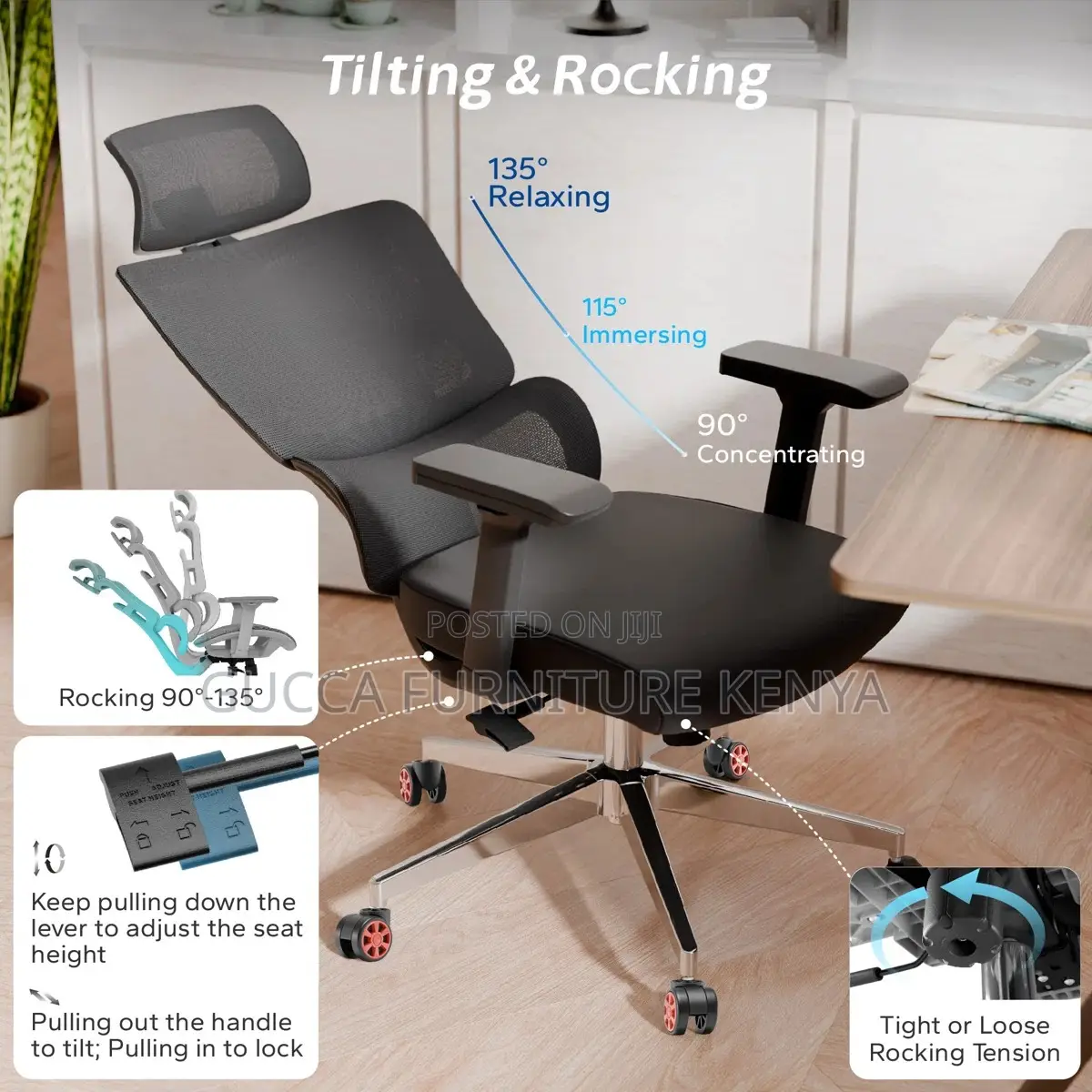 Orthopedic Executive Mesh High-back Office Seat