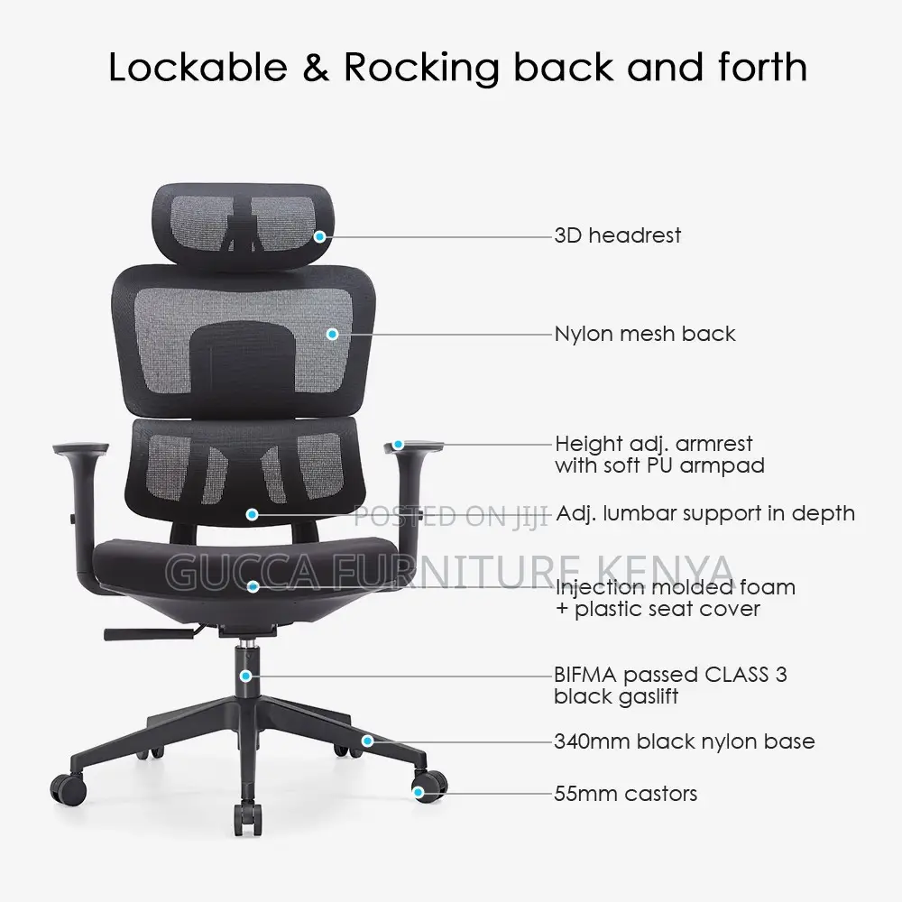 Orthopedic Executive Mesh High-back Office Seat