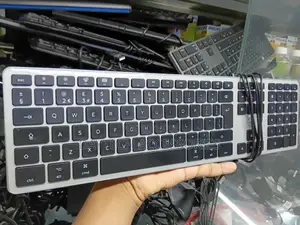 Ultra-Slim Full-Size Wired Keyboard With a Numeric Keypad for Mac