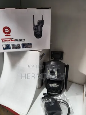 Sim Card Electric Cameras Dual Lens CCTV With Ethernet Cable