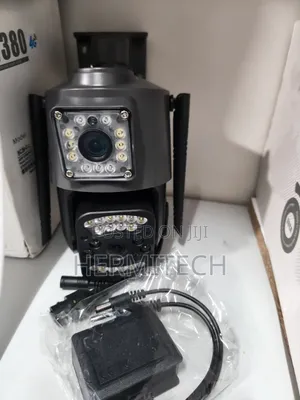 Sim Card Electric Cameras Dual Lens CCTV With Ethernet Cable