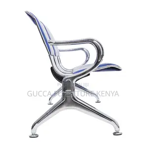 3-link Leather Cushioned Reception Waiting Bench