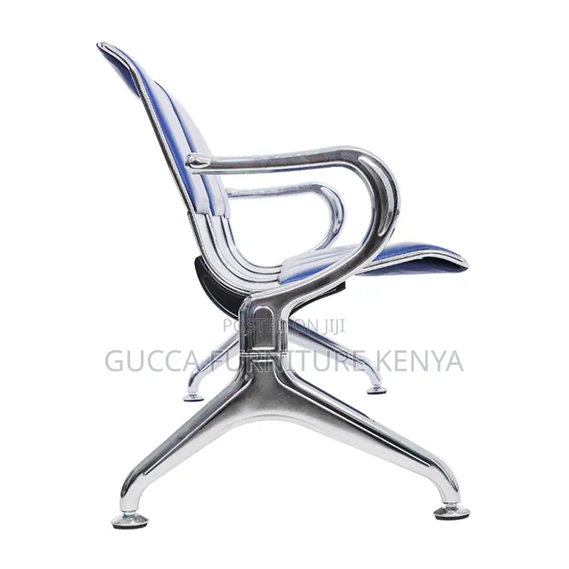 3-link Leather Cushioned Reception Waiting Bench
