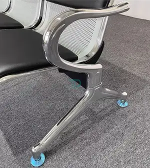 3-link Leather Cushioned Reception Waiting Bench