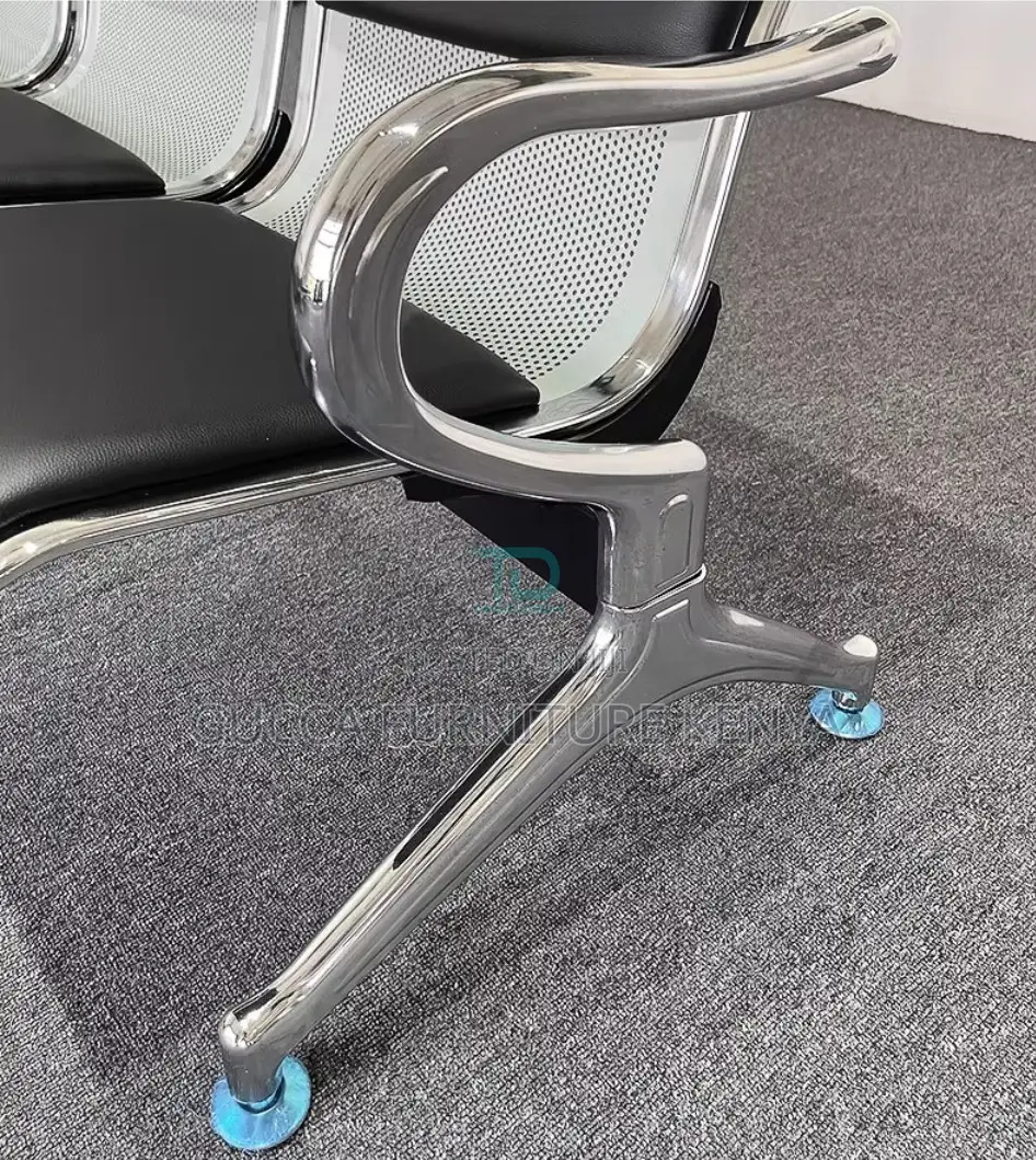3-link Leather Cushioned Reception Waiting Bench