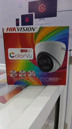 Hikvision 6 Mp Colorvu Smart Hybrid Light Fixed Turrret Network Camera