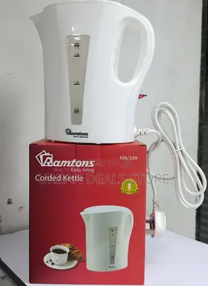 *Ramtons Corded Kettle 1.7litres Rm399 
Available at the Shop
