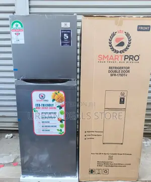 Smart Pro SFR-175-Dt-I Double Door Refrigerator, 138litres - Silver
