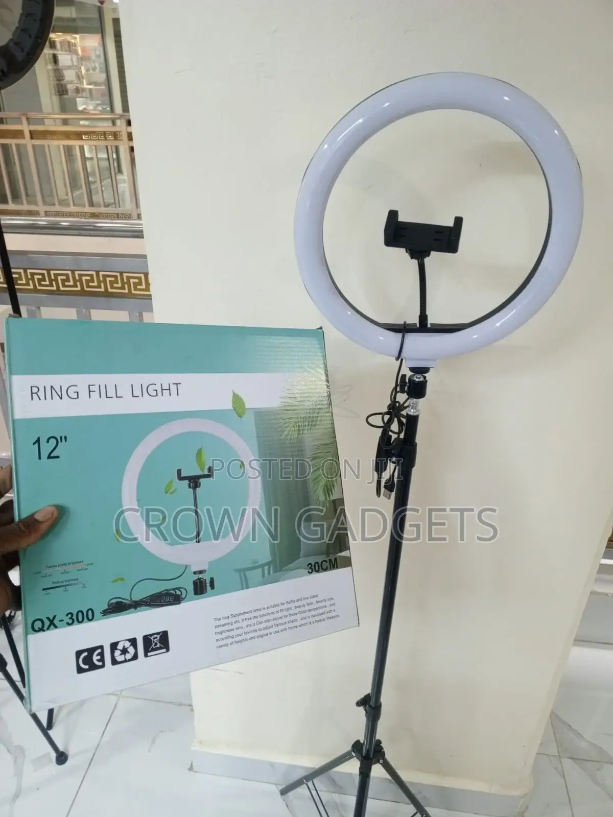 12” Portable Ring Light With Tripod Stand Phone Holder