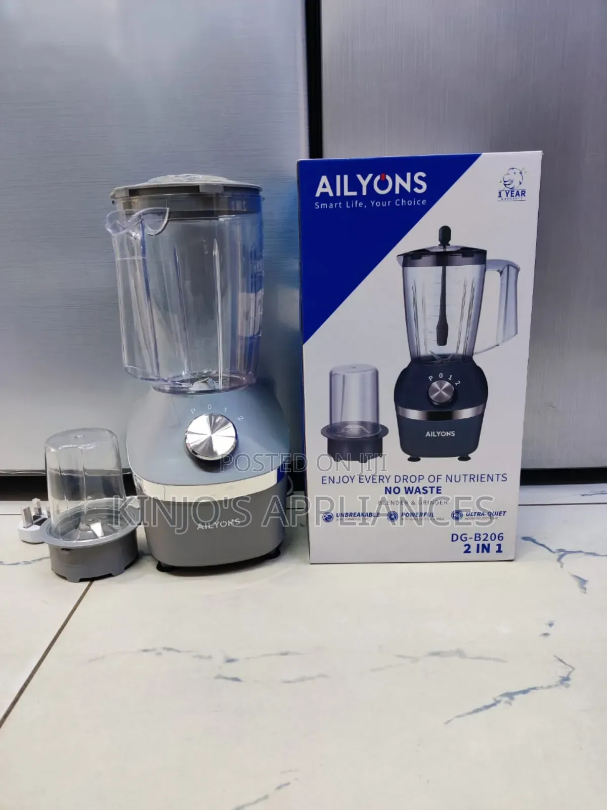 Ailyons 2 In1 Heavy Duty Blender Dg B206
