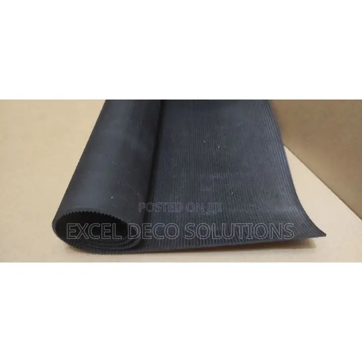 Heavy Duty Ribbed Rubber Mat – Non-Slip Durable Flooring