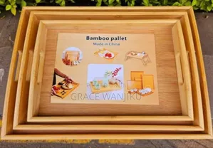 Multifunctional Big Sized 3in1 Bamboo Serving Trays