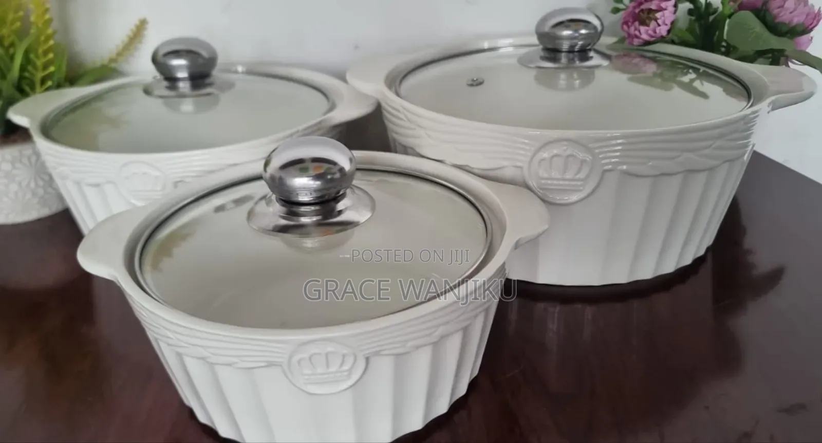 Stylish 3 Course Meal 3in1 Ceramic Serving Dish Casseroles