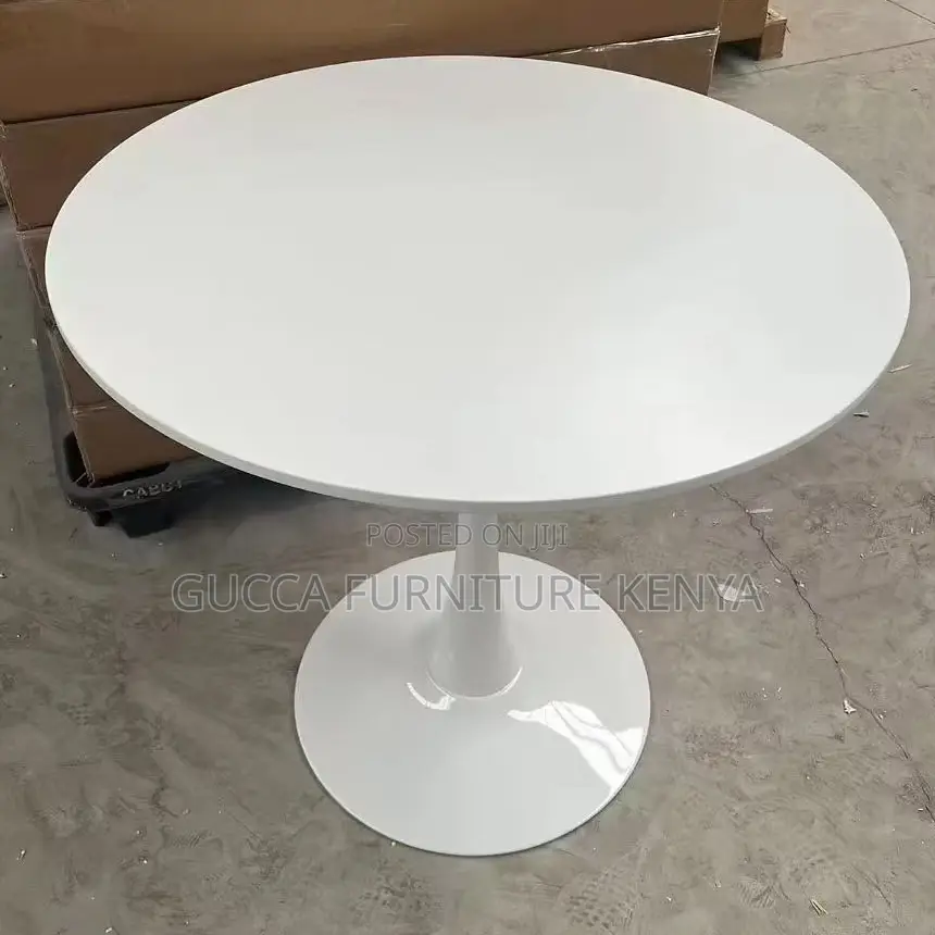 White Marble Top Round Dining Table