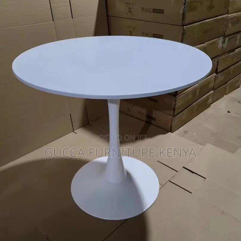 White Marble Top Round Dining Table