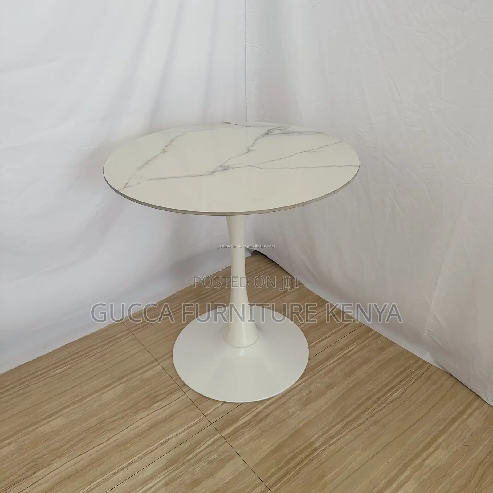 White Marble Top Round Dining Table