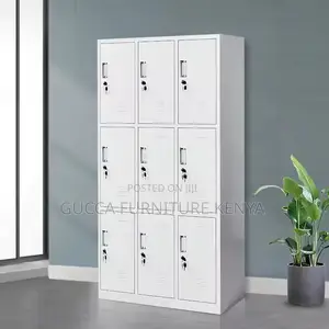 9-locker Metallic Gym Storage Cabinet