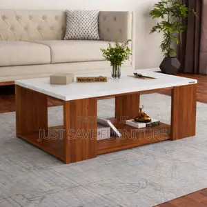 Modern Wooden Coffee Table With White Top – Stylish & Durable