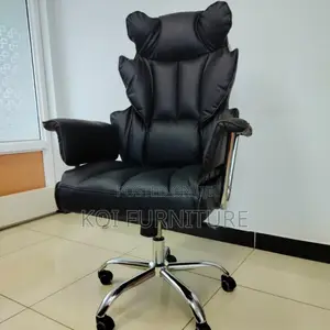 Office Chair; Leather Executive Chair With Butterfly High Backrest