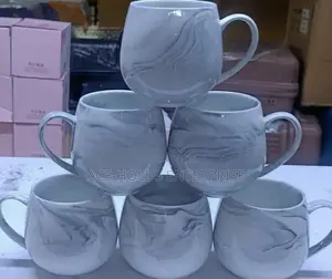 Pot-Like Pure Ceramic Beautiful Coffee/ Tea Mugs - 6pcs