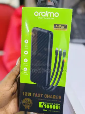 12w Oraimo 10000mah Powerbank.