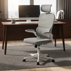 Office Chair; Ergonomic White Orthopedic Seat
