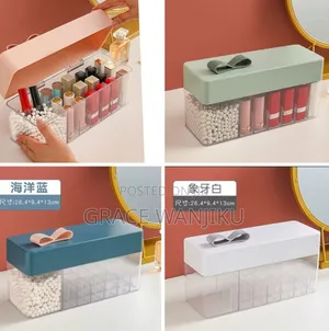 Transparent Lipstick Storage Box Makeup Organizer