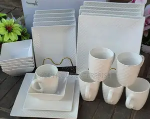 24 Pieces Ceramic Square Dinner Sets