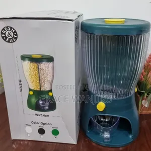 *
 *Rotating 3 Partition Cereal Dispenser