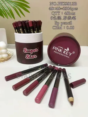 6pcs Pink Key Lip Liner