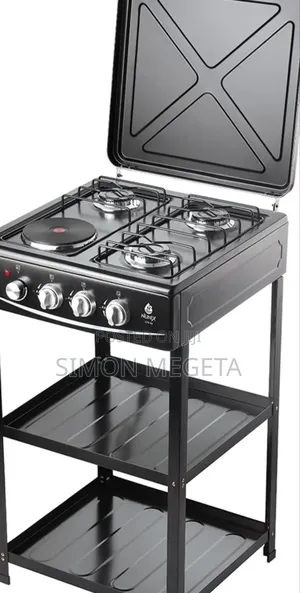 Nunix Cooker 3 Gas +1 Electric Plate Standing Cooker Plus Shelves