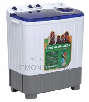 Syinix 10kg Top Load Twin Tub Washing Machine –Wash and Spin Tubs. 