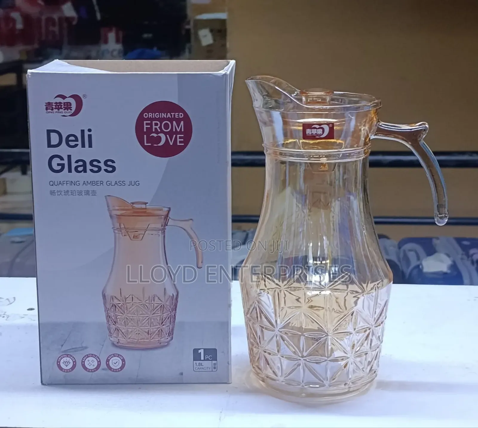 1.8 Litres Glass Water Jug