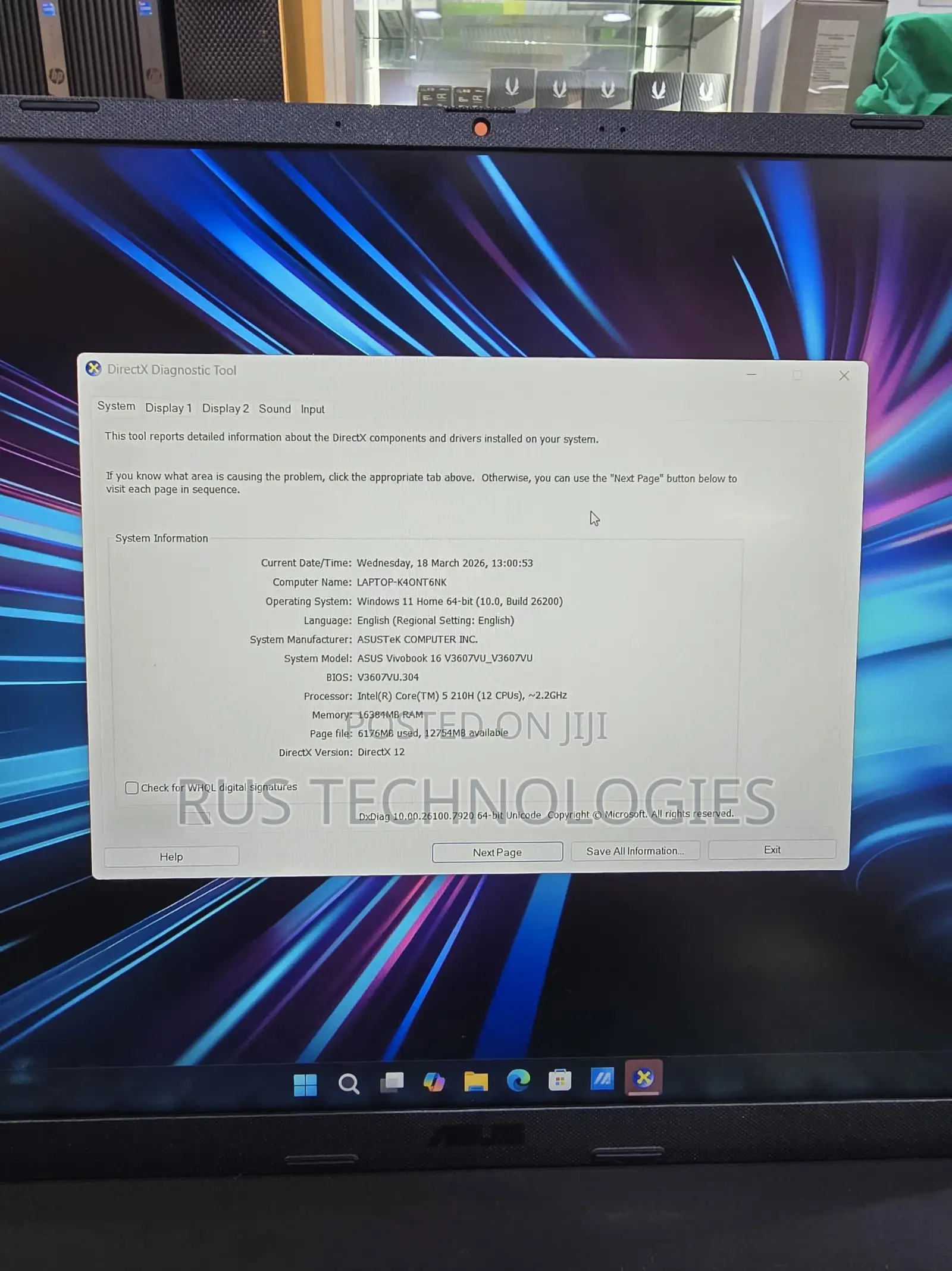 Laptop Asus V1V 16GB Intel Core 5 SSD 512GB
