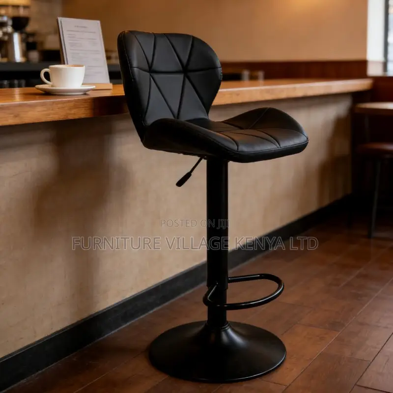 Barstool; Pu Leather Height Adjustable Counter Barstool