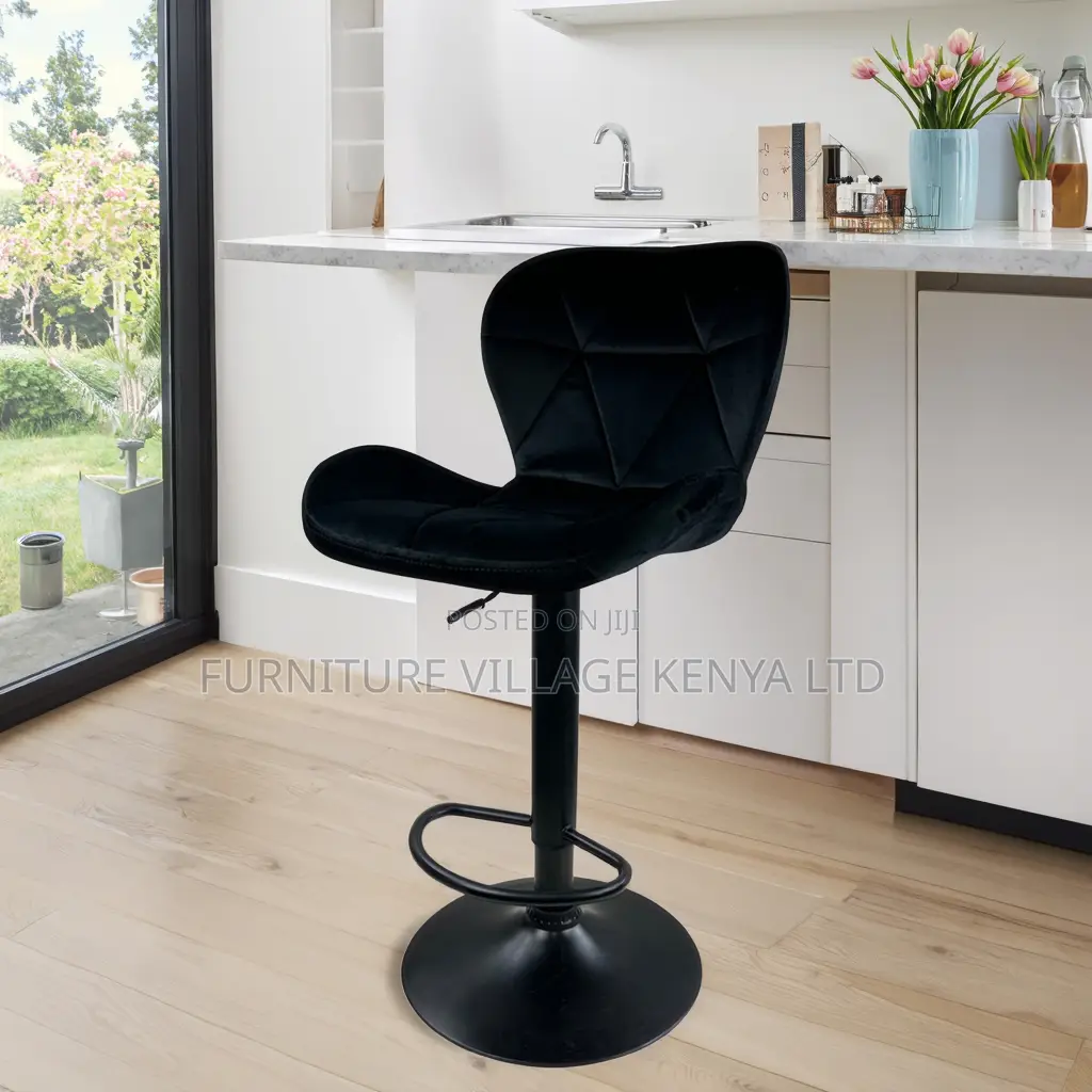 Barstool; Pu Leather Height Adjustable Counter Barstool