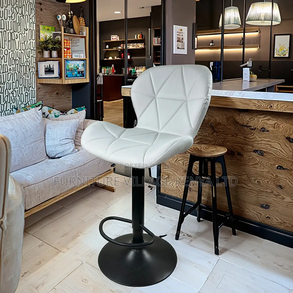 Barstool; Pu Leather Height Adjustable Counter Barstool
