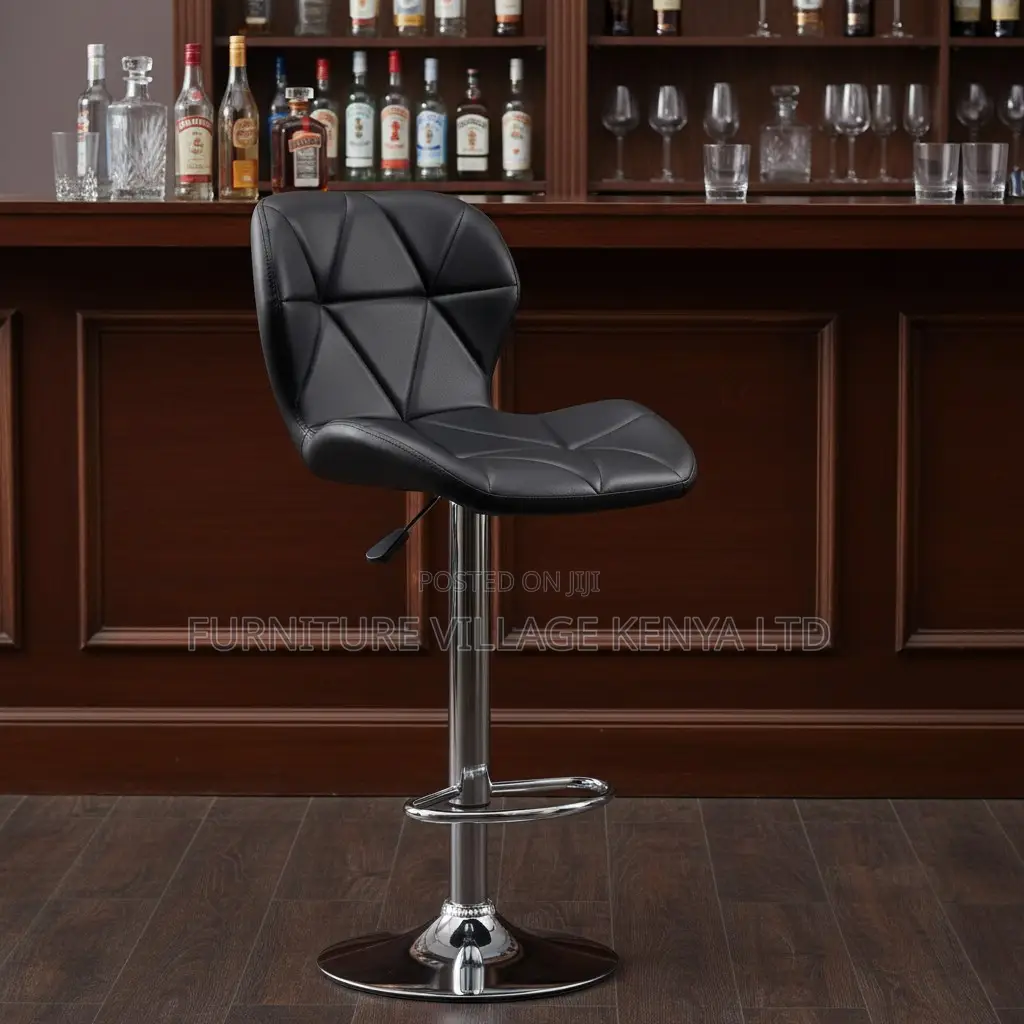 Barstool; Pu Leather Height Adjustable Counter Barstool