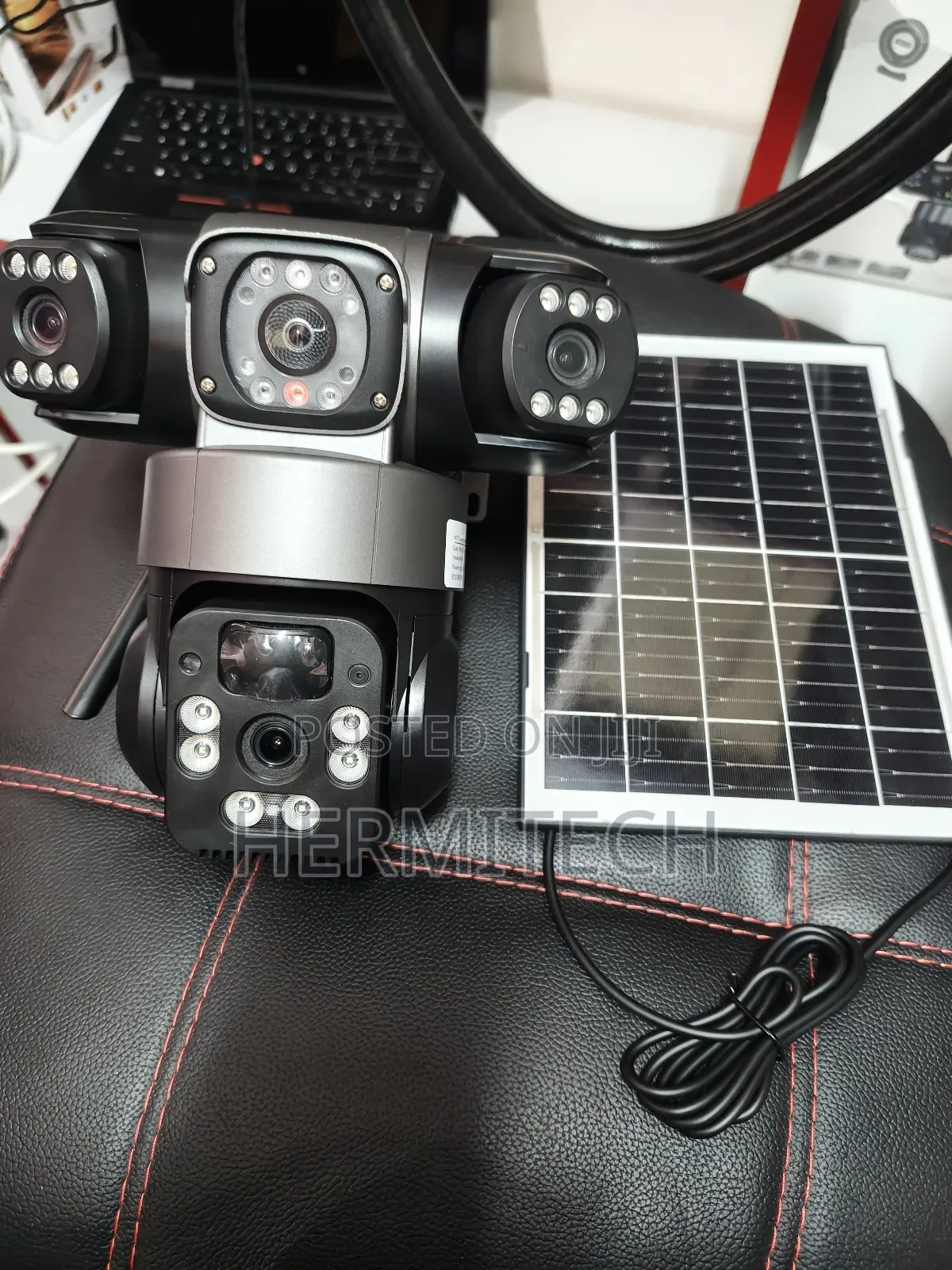 All Weather Proof Security Camera CCTV With Triple Lens Wifi Smart