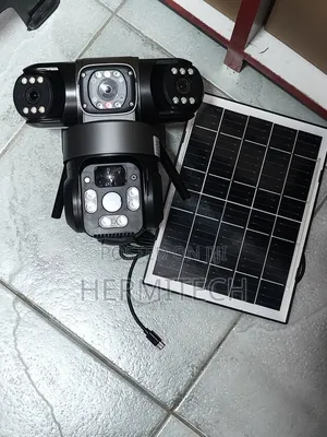 Intelligent Motion Detection Camera Solar Powered CCTV 3= Lenses