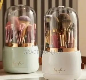 *Yh2001- Rotary Glam Cosmetic Makeup Brush Organizer Bucket *