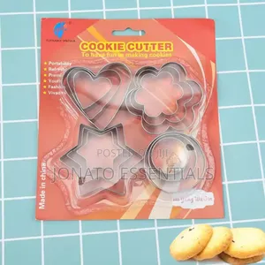 12pcs Stainless Steel Cookie Cutter Set - Heart, Star, Flower Shapes