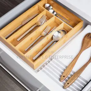 Bamboo Cutlery Organiser