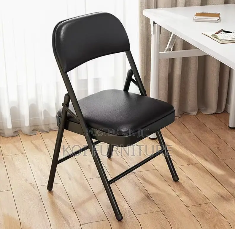 Office Chair : Foldable Office Study Chair (Black)