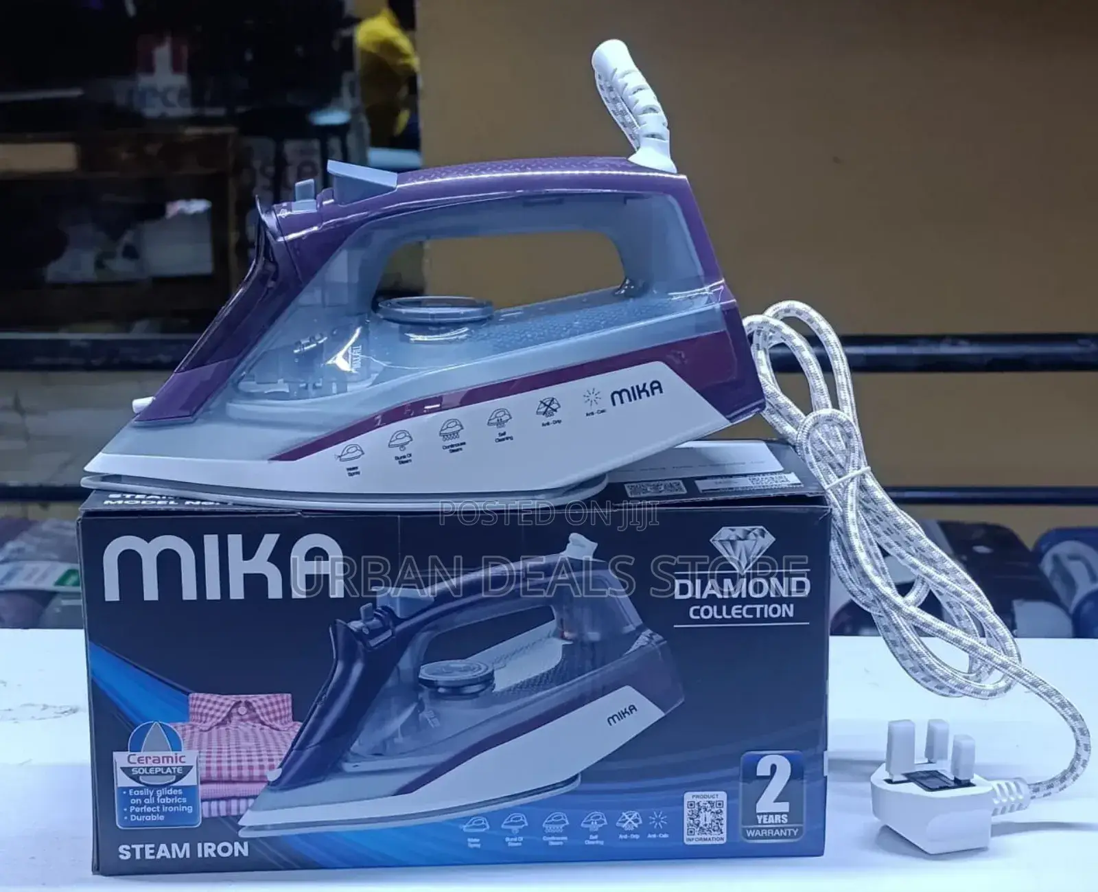 Mika Steam Iron 
2 Years Warranty