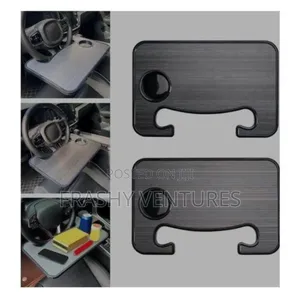 Wooden Slotted Steering Wheel Table Tray